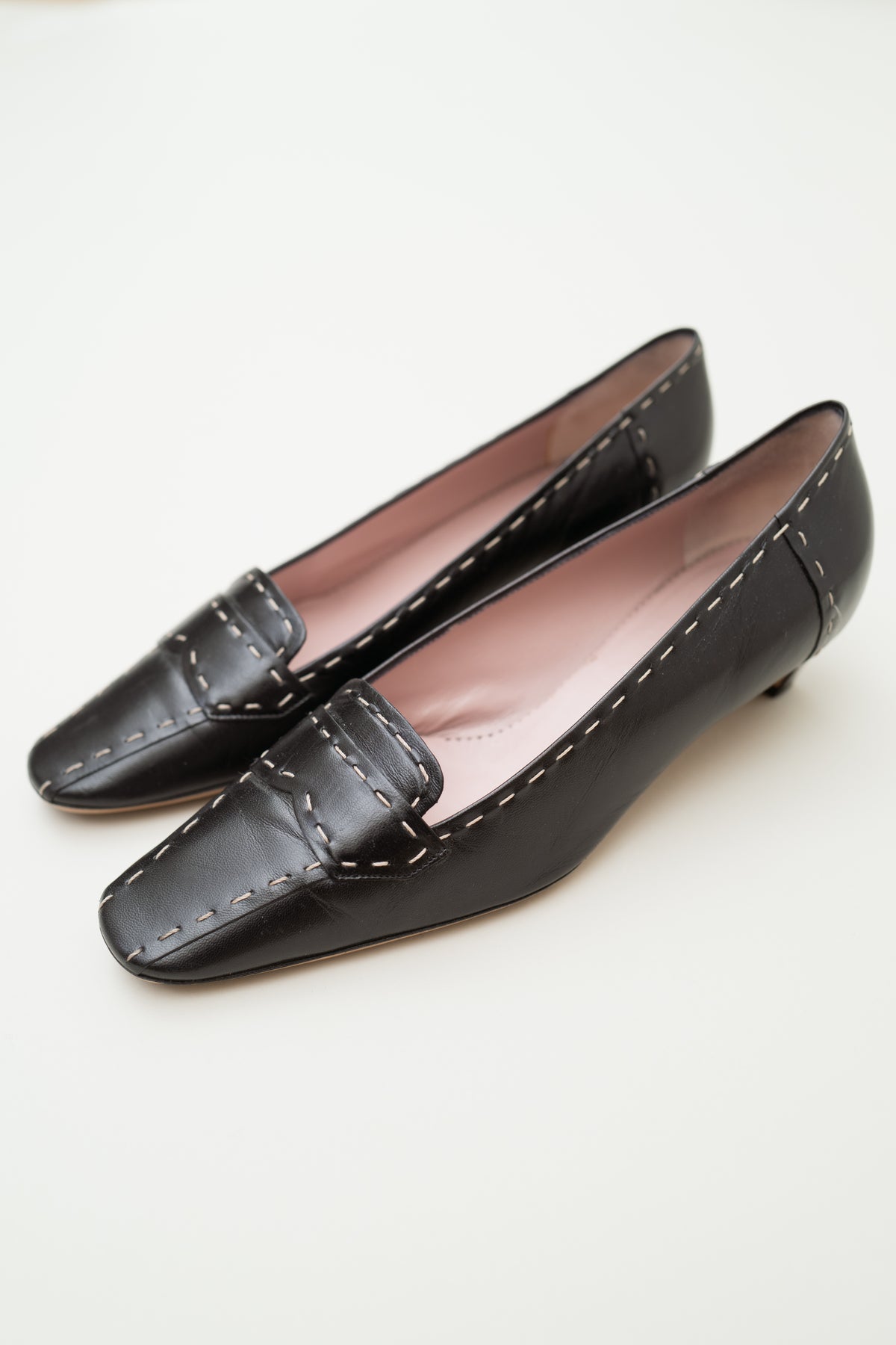 PRADA HEELED LOAFERS