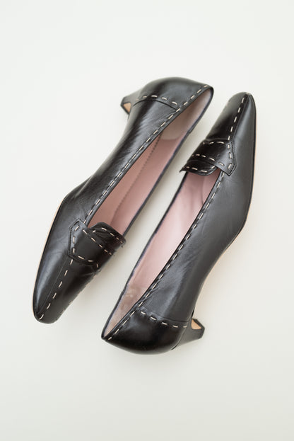 PRADA HEELED LOAFERS