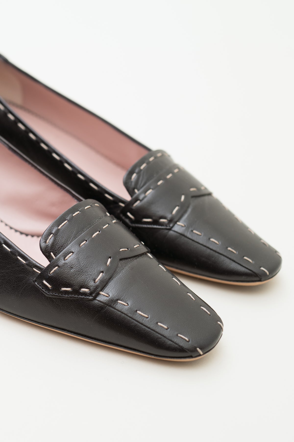 PRADA HEELED LOAFERS
