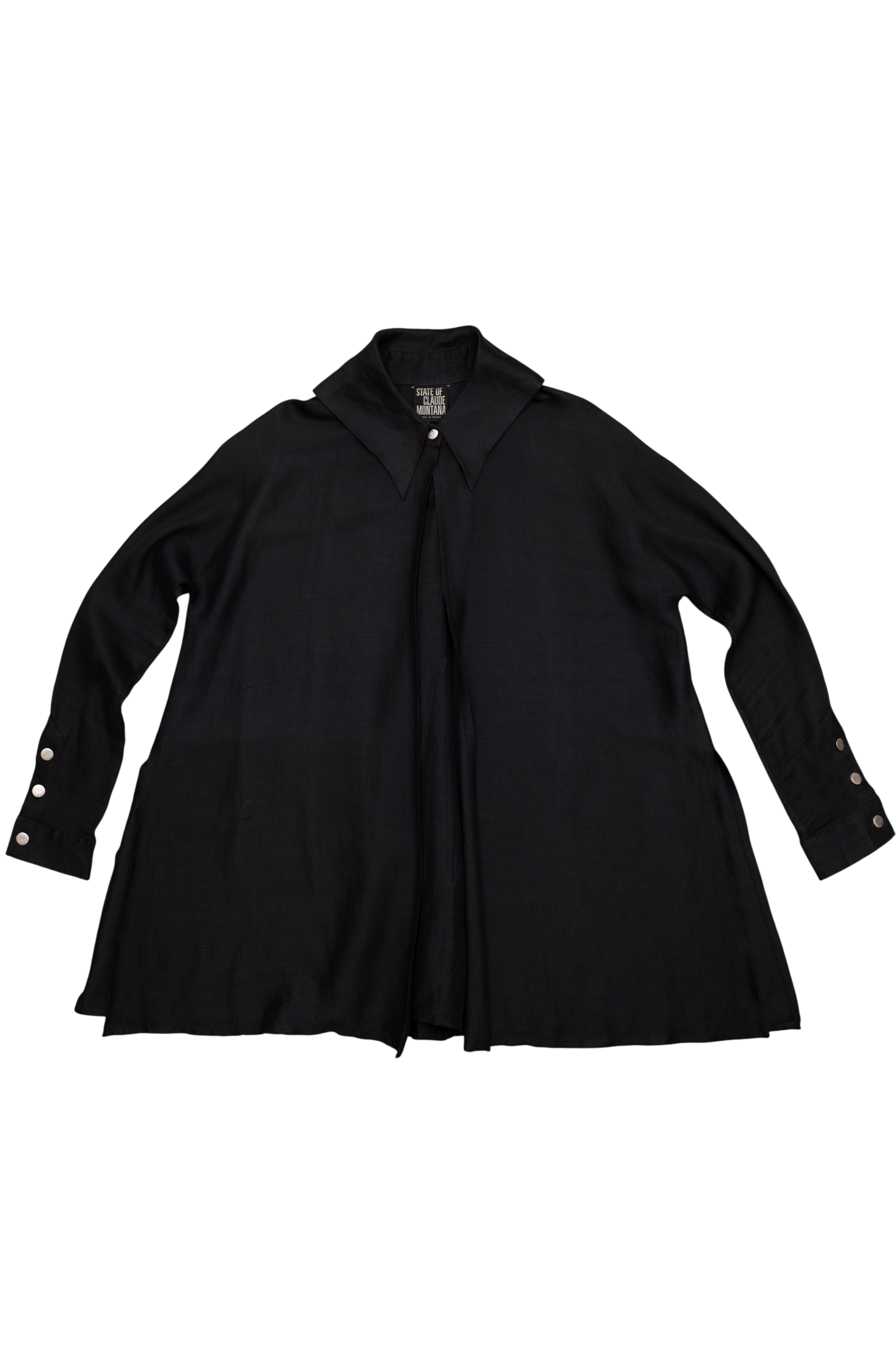 CLAUDE MONTANA LINEN TOP
