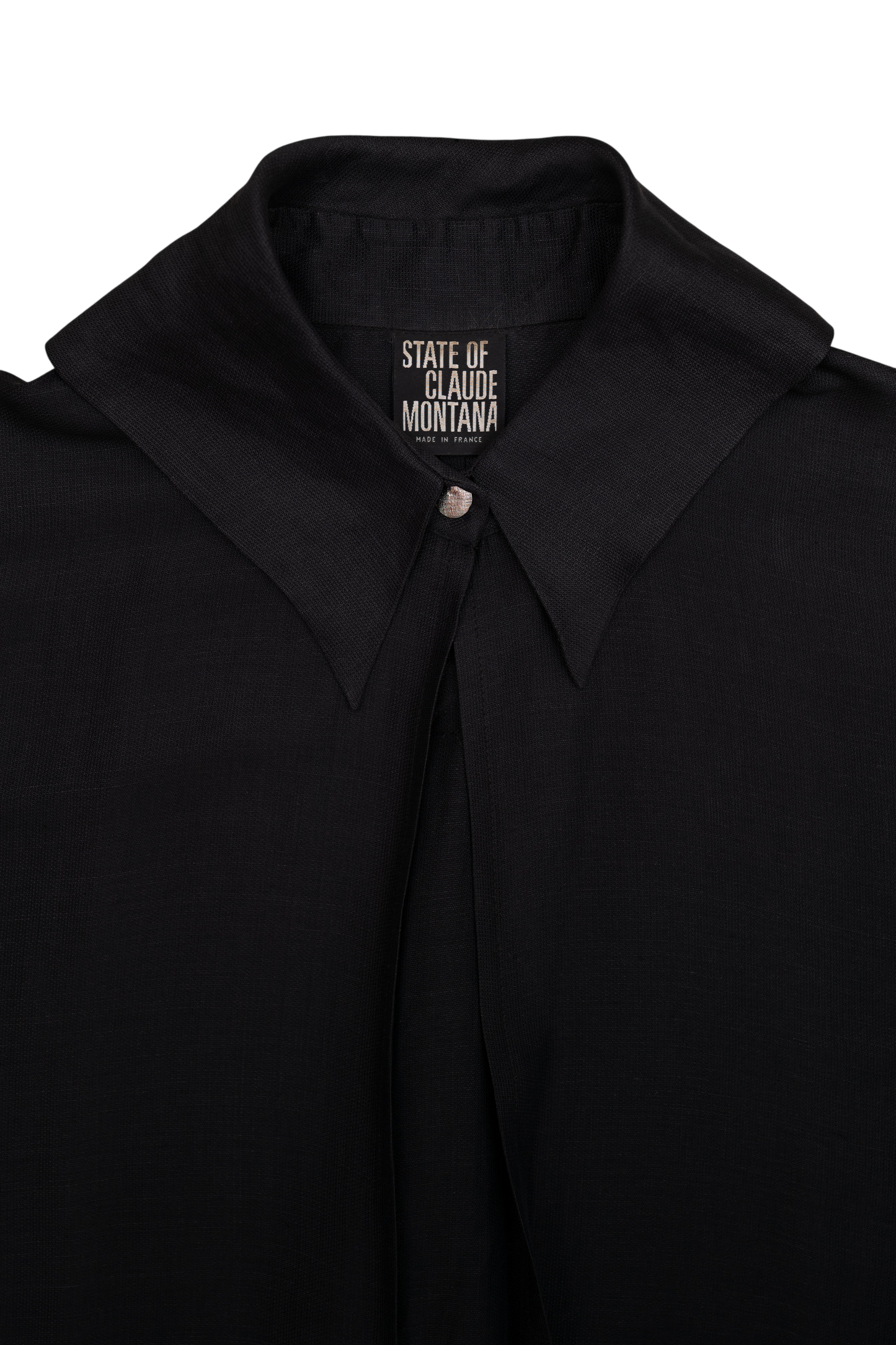 CLAUDE MONTANA LINEN TOP