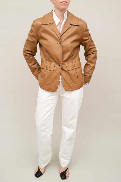 SPORTMAX LEATHER BLAZER