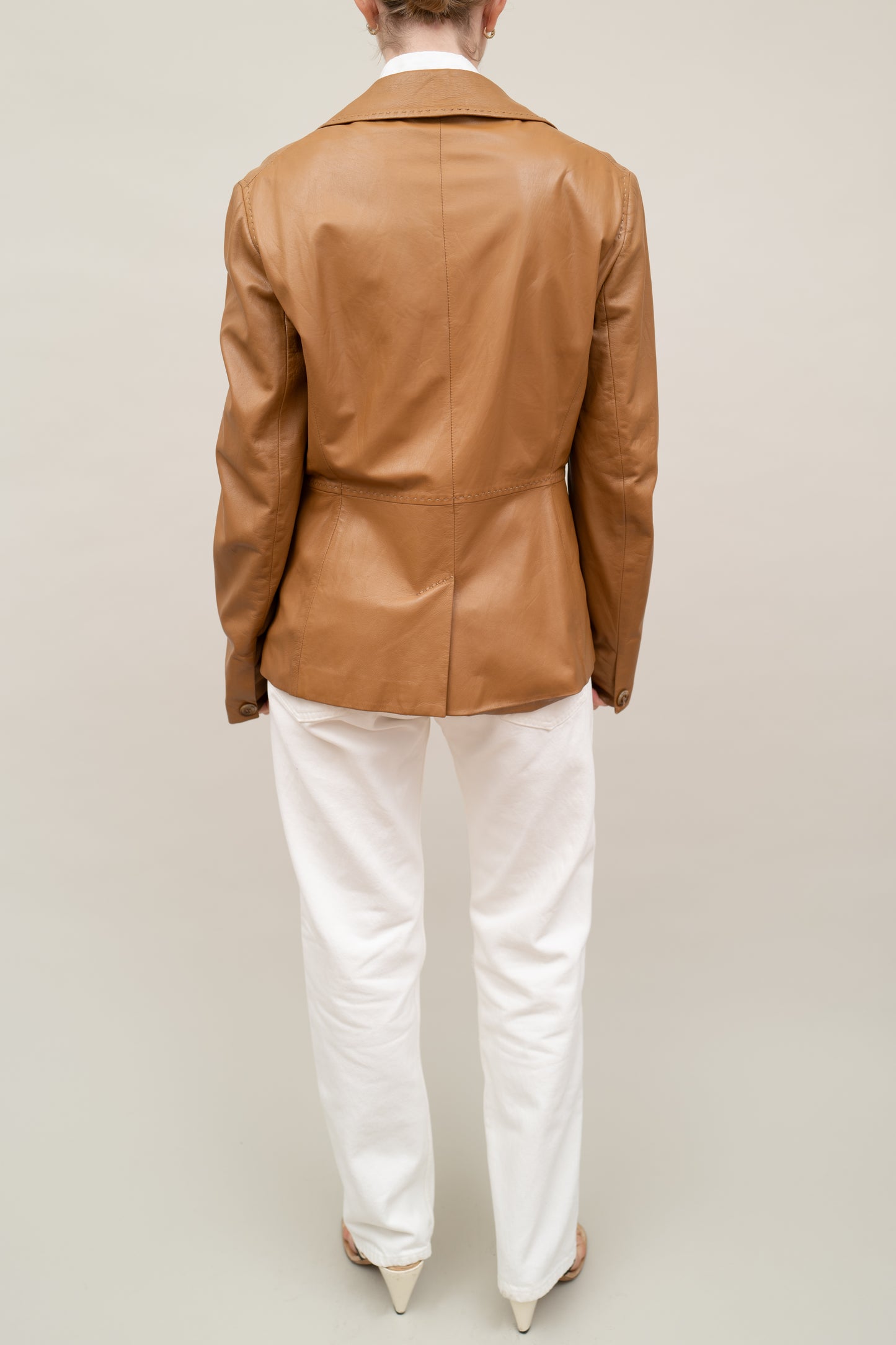 SPORTMAX LEATHER BLAZER