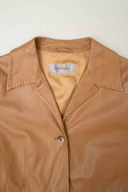 SPORTMAX LEATHER BLAZER