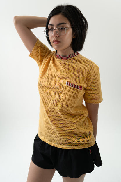 VINTAGE MESH RINGER TEE