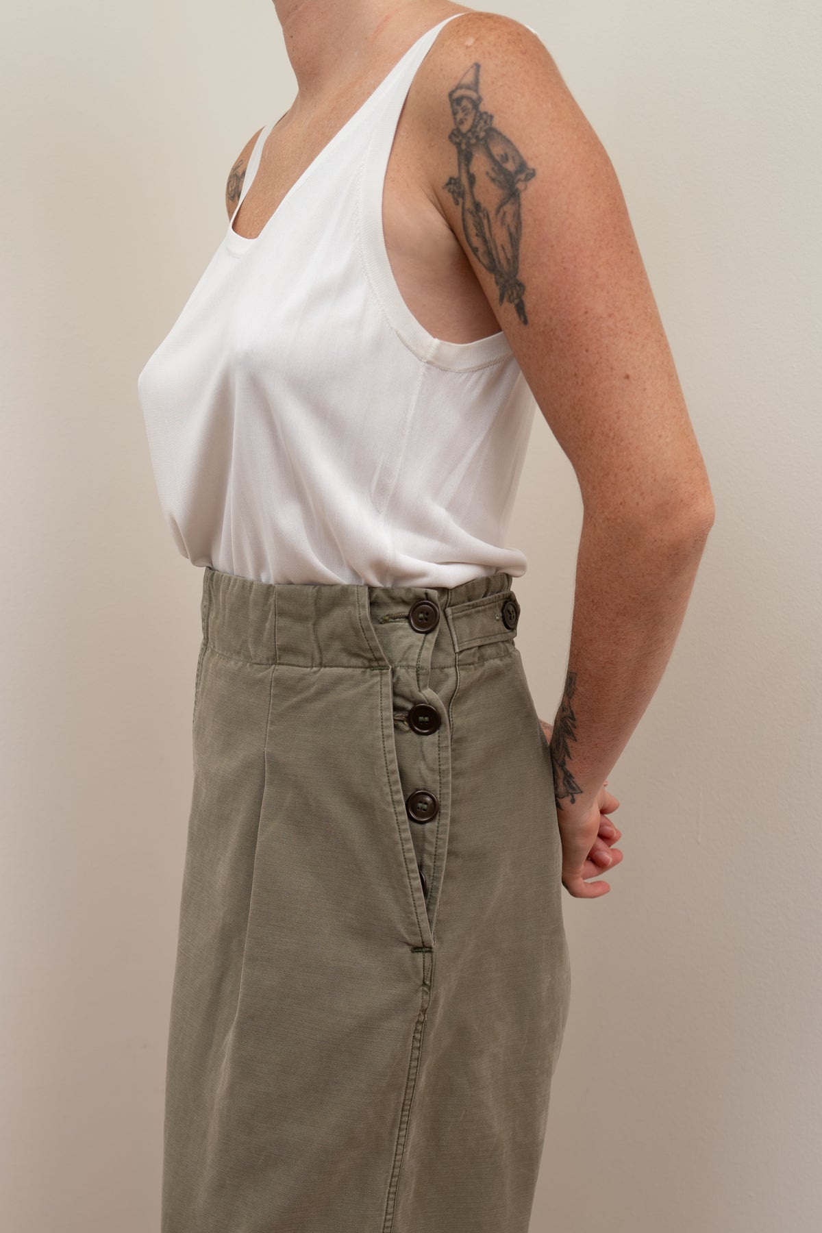 VINTAGE PLEATED ARMY PANTS