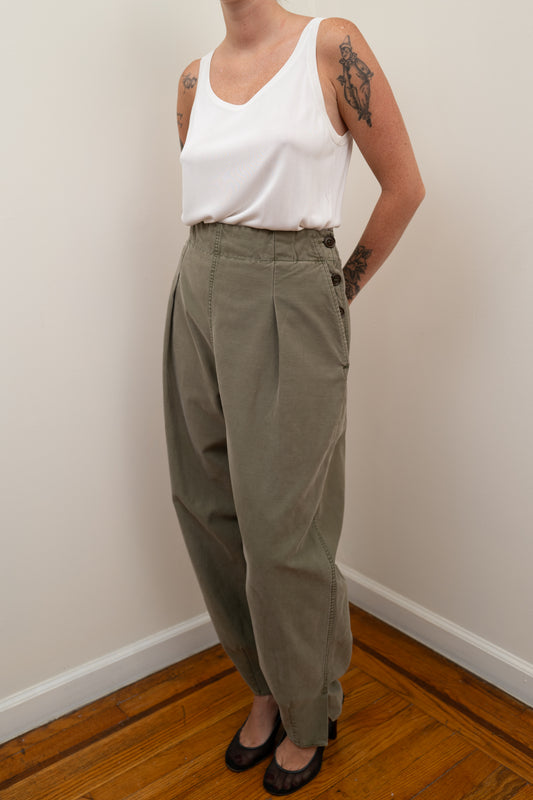 VINTAGE PLEATED ARMY PANTS