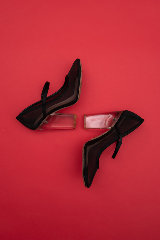 PRADA MESH HEELS