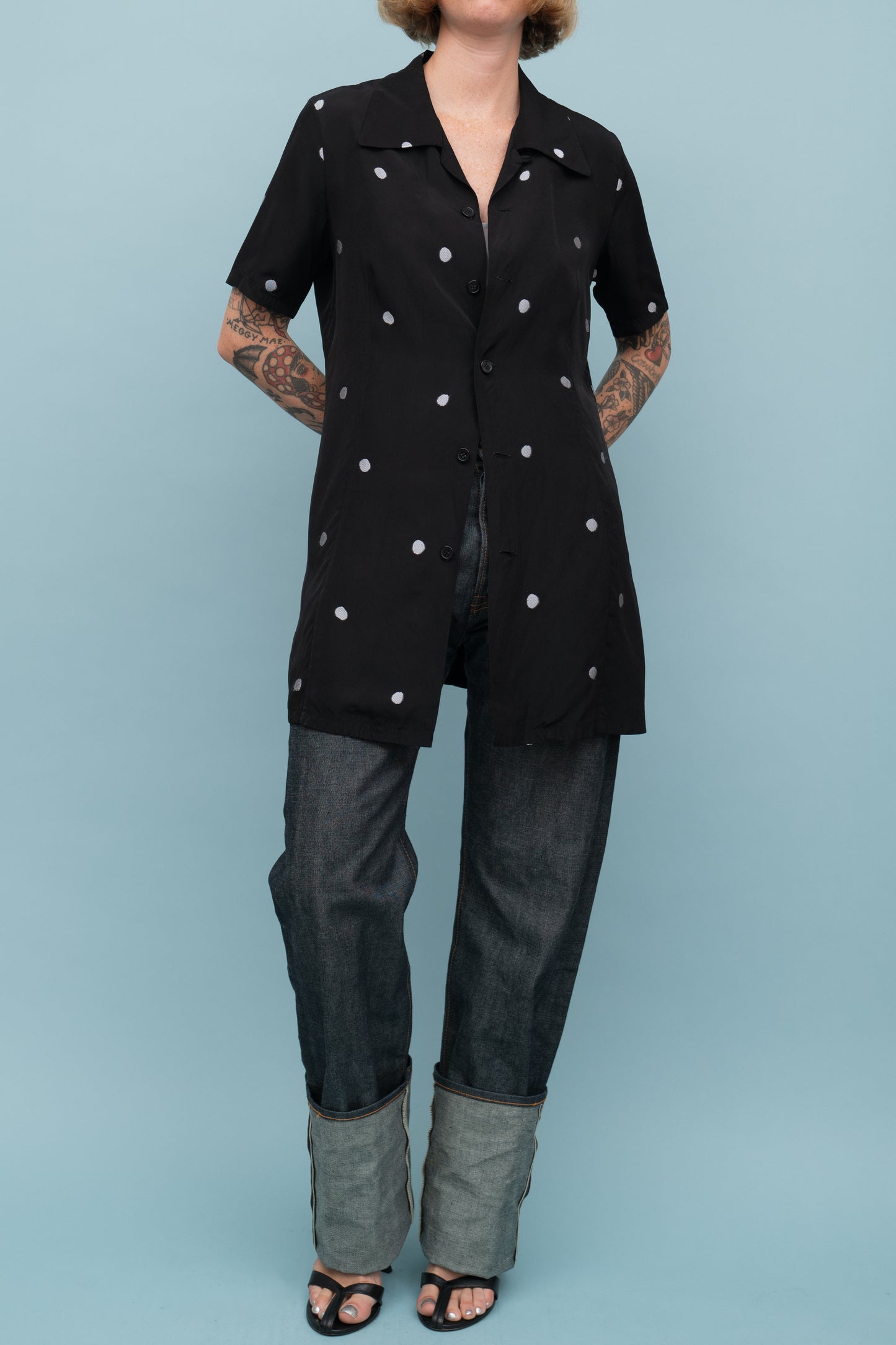 Y'S JACQUARD BUTTON UP