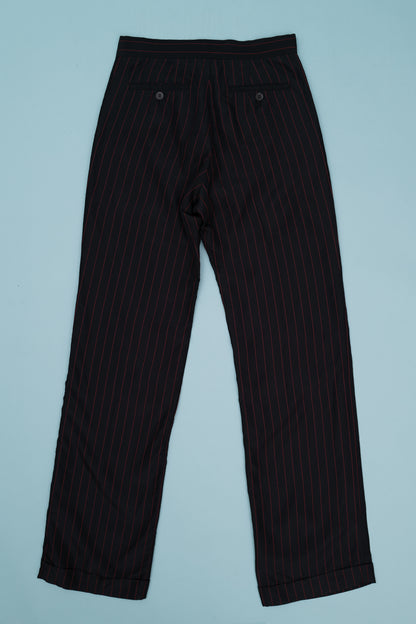 Y'S STRIPED TROUSERS