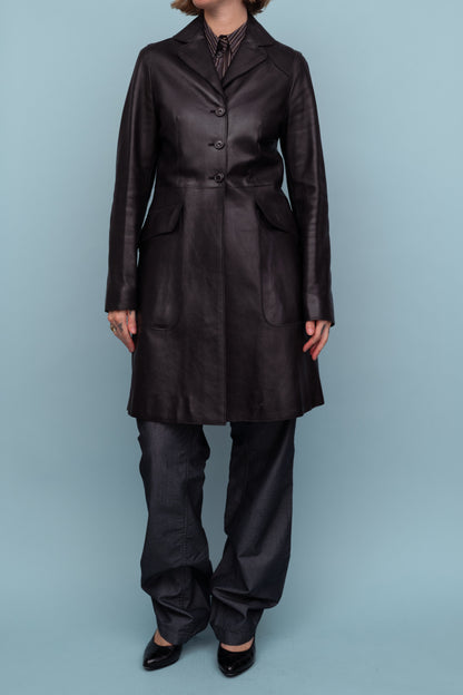 DONALD PLINER LEATHER COAT