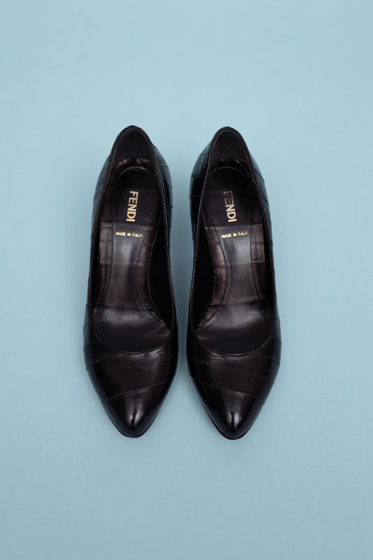 FENDI EEL SKIN PUMPS