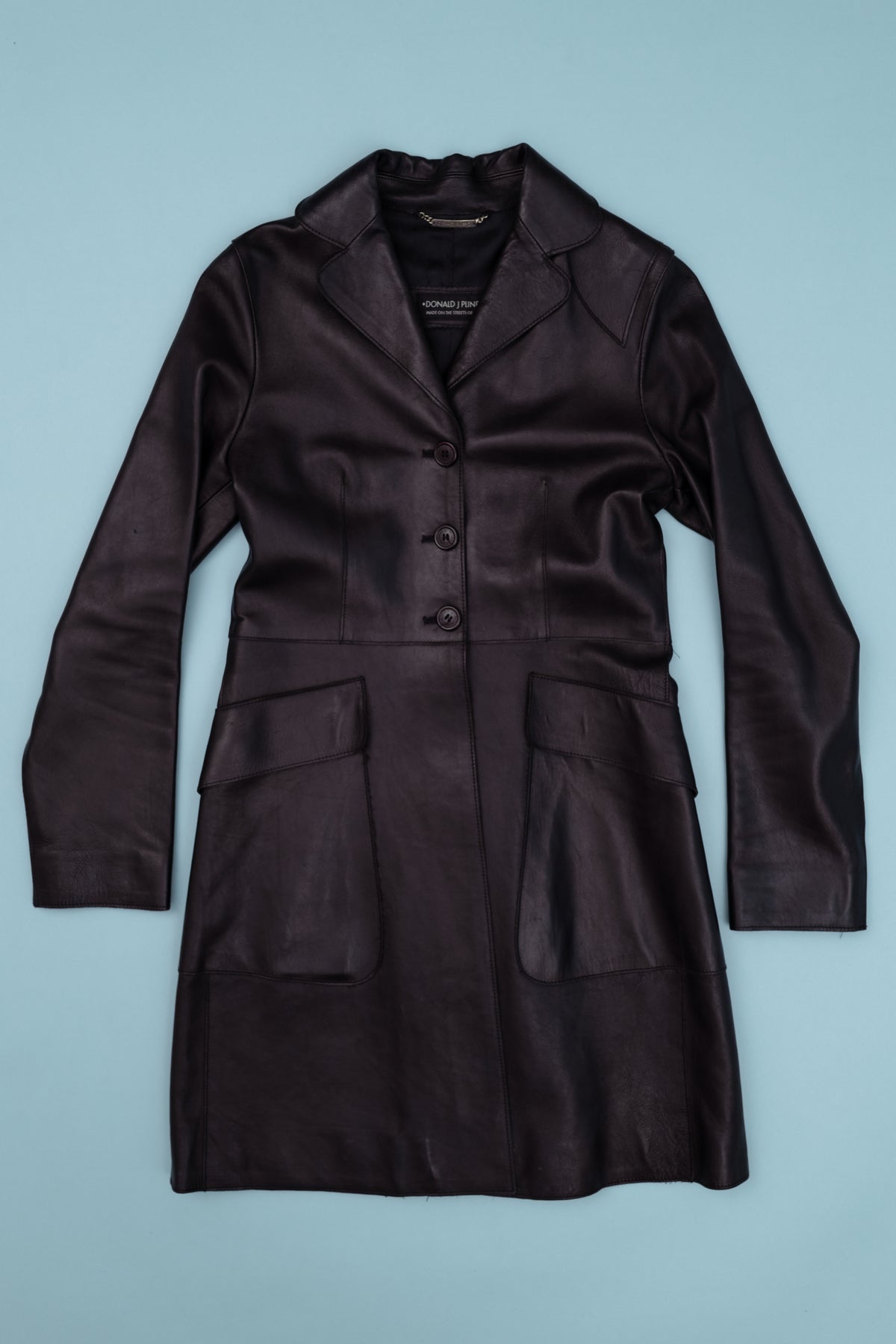 DONALD PLINER LEATHER COAT
