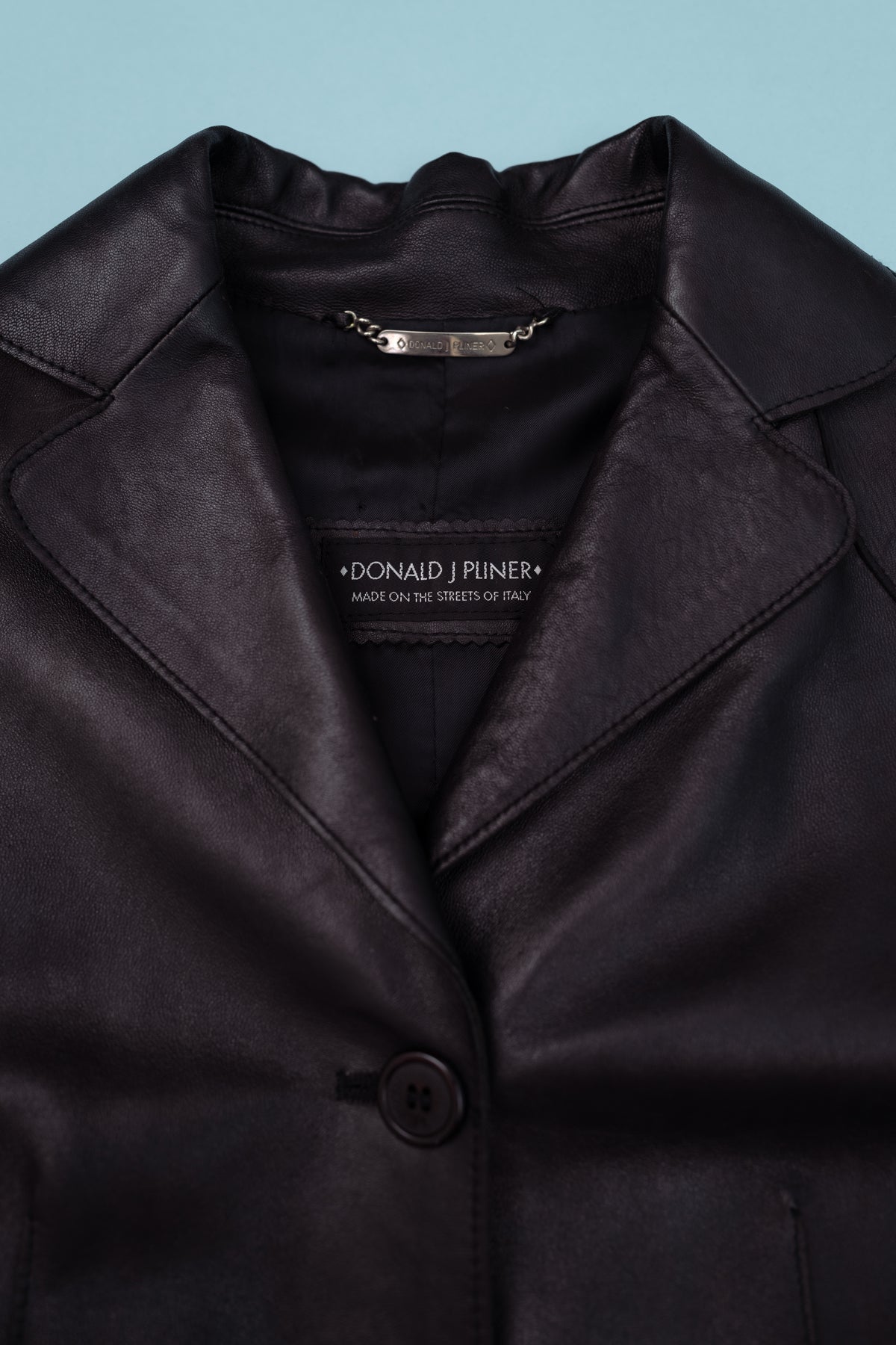 DONALD PLINER LEATHER COAT