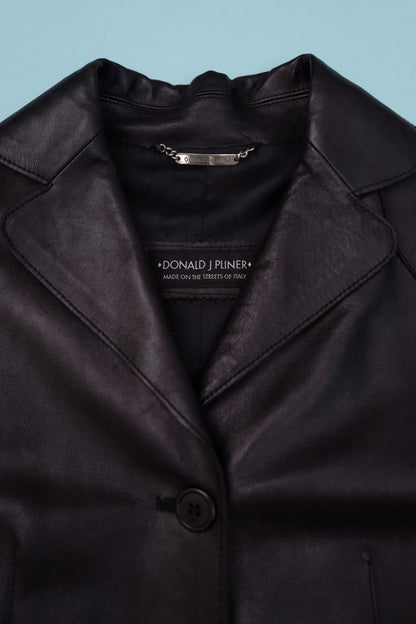DONALD PLINER LEATHER COAT