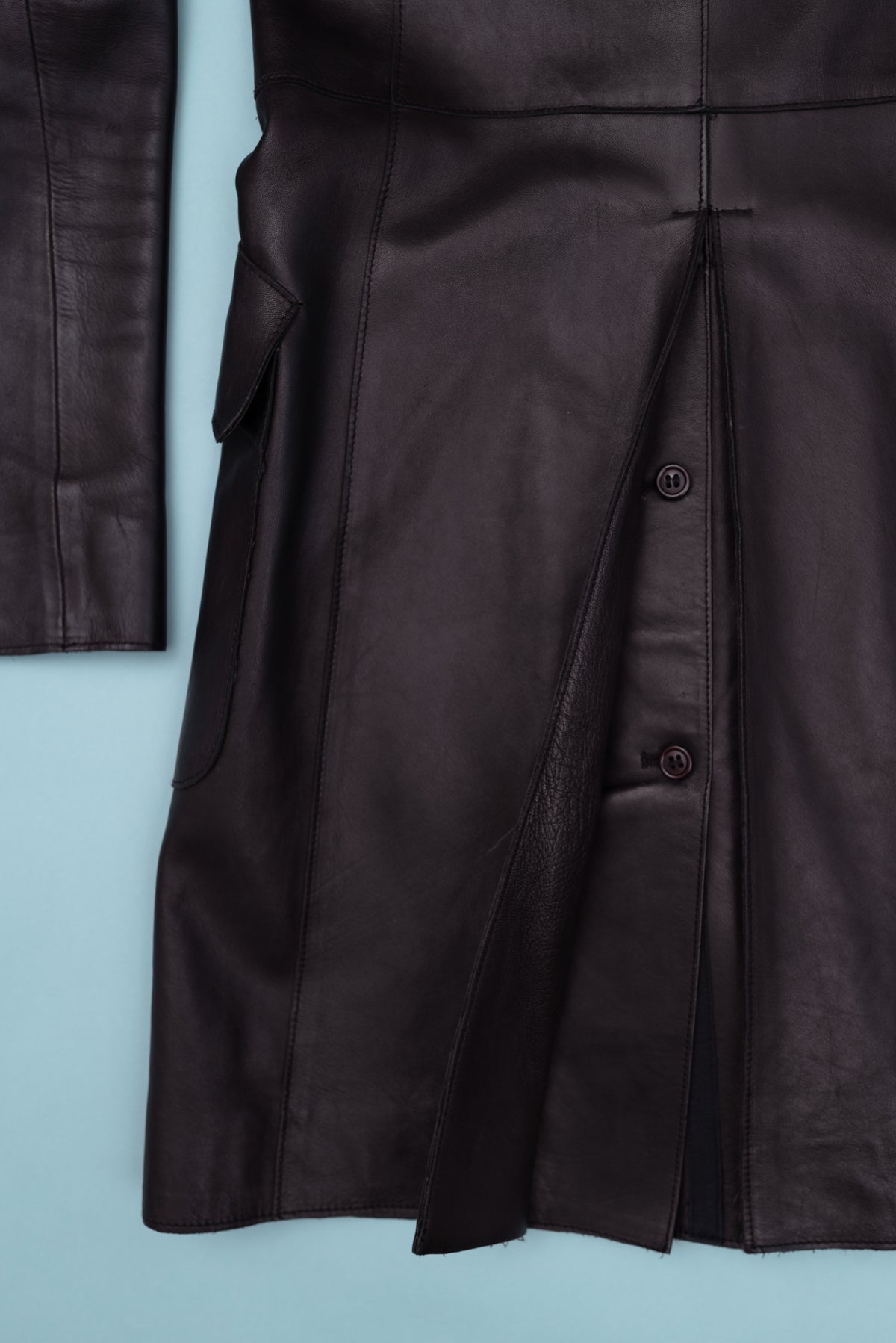 DONALD PLINER LEATHER COAT