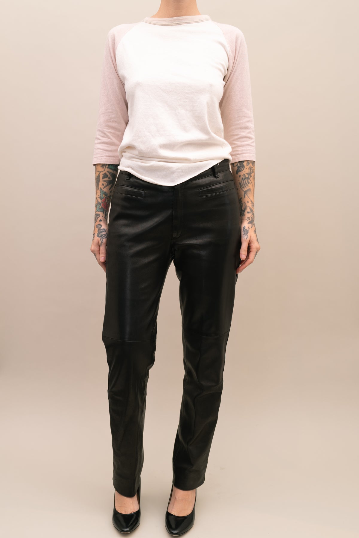 AGNES B. LEATHER PANTS, 90'S