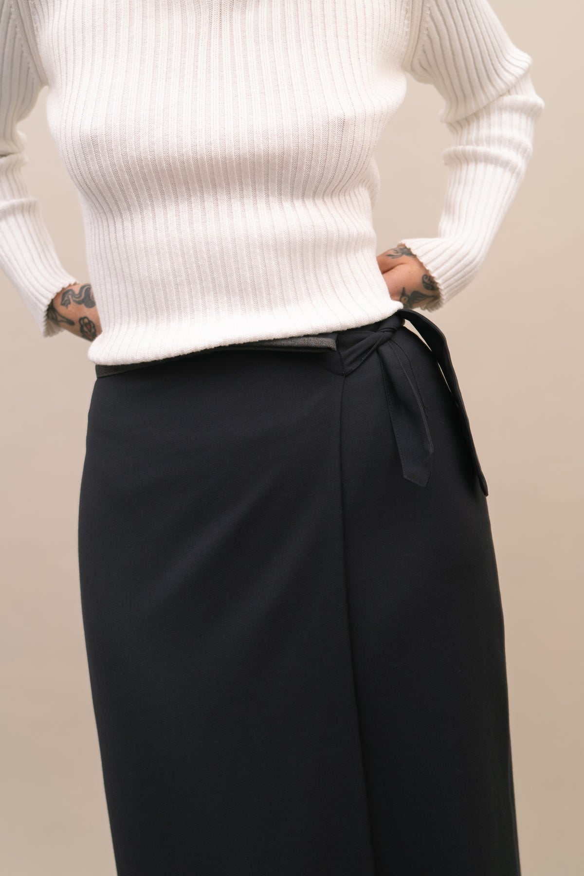 DRIES VAN NOTEN WRAP SKIRT, 90'S