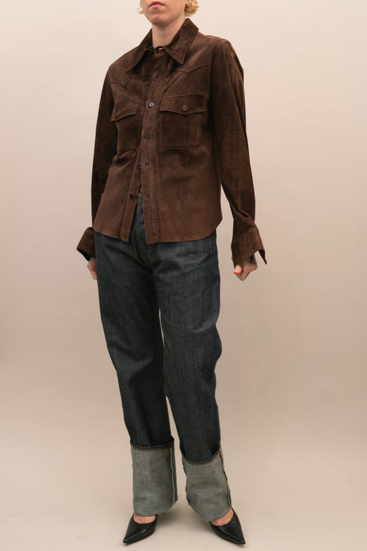 AGNES B. SUEDE SHIRT, 80'S