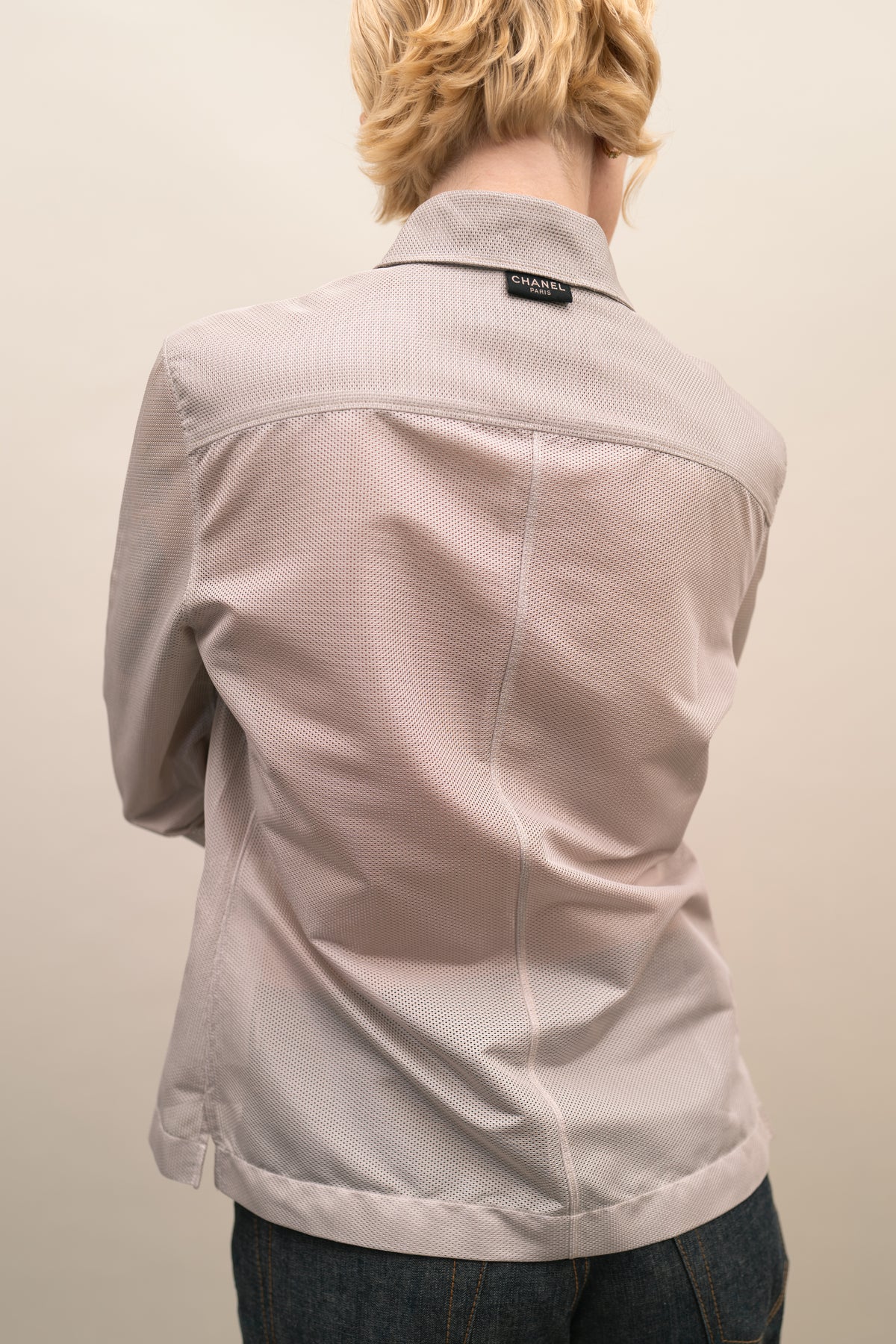 CHANEL MESH BUTTON UP,  SS 1999