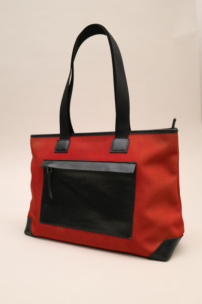 GUCCI NYLON/LEATHER TOTE