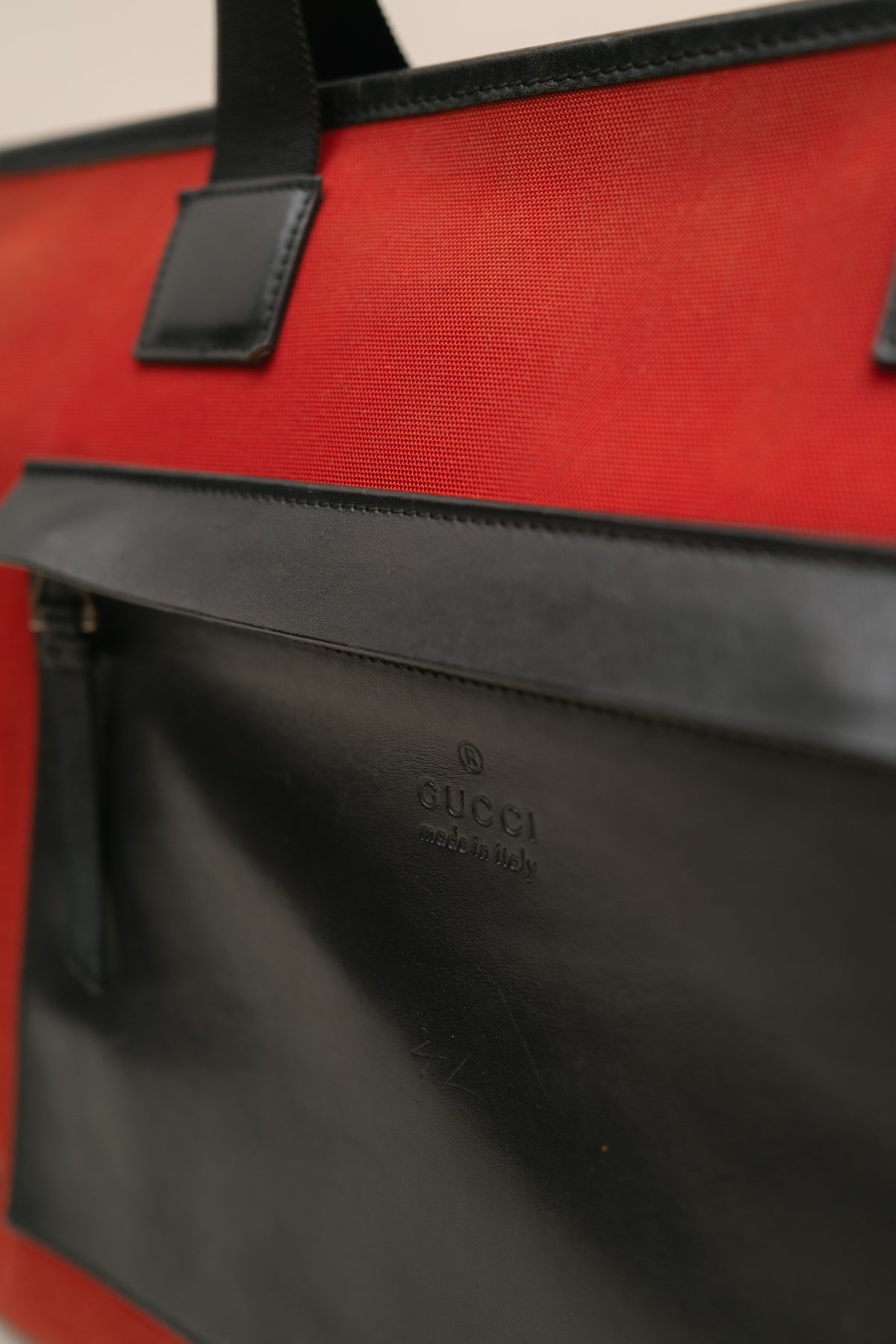 GUCCI NYLON/LEATHER TOTE