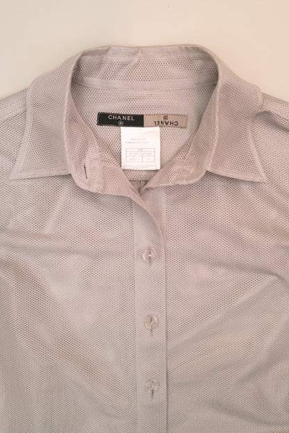 CHANEL MESH BUTTON UP,  SS 1999