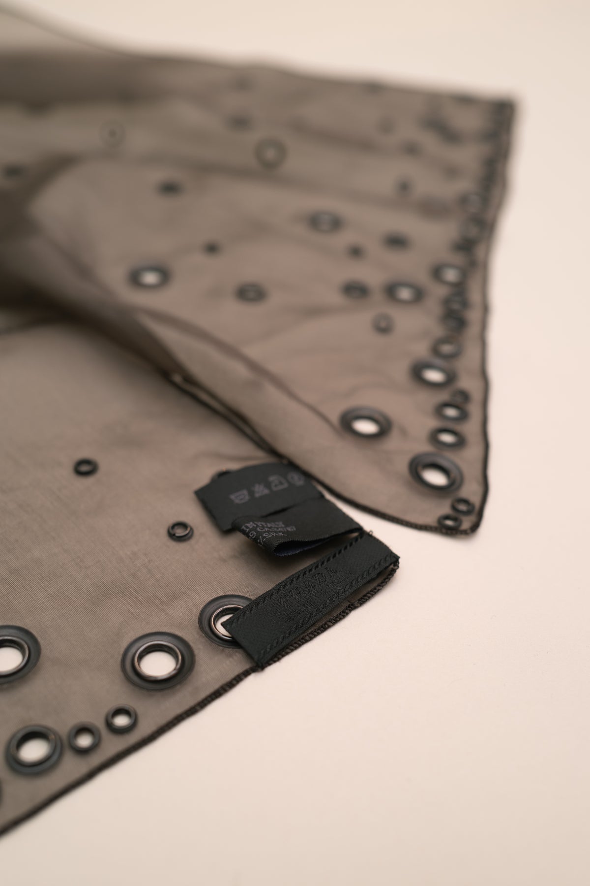 PRADA SILK SCARF WITH GROMMETS, FW 1999