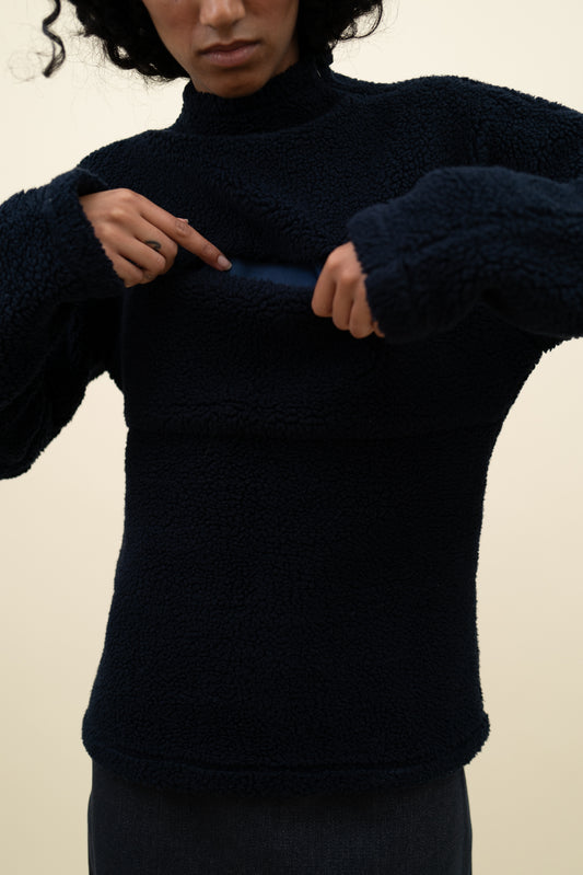 DARYL K FLEECE MOCKNECK